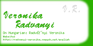 veronika radvanyi business card